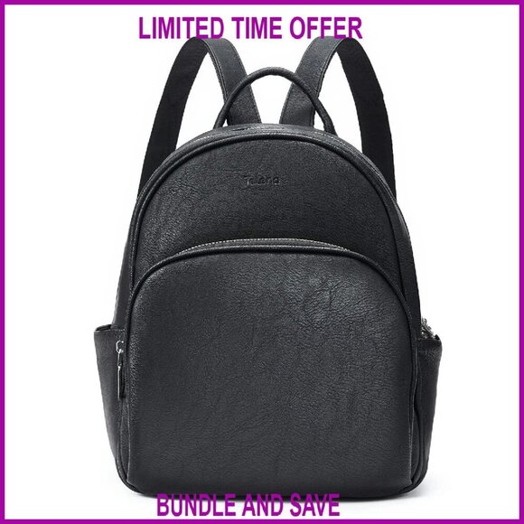 Vegan Leather Mini Backpack Purse Adjustable Straps Roomy Pockets main image 8